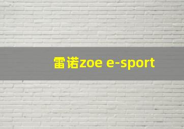 雷诺zoe e-sport